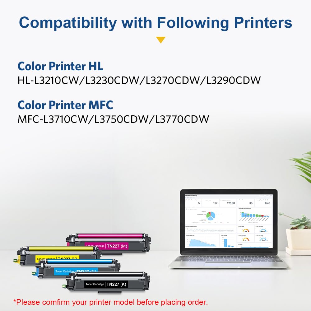 SMARTOMI TN247 TN243 Toner Compatibile per Brother TN247 TN-247 TN243 TN-243 per Brother HL-L3210CW HL-L3230CDW HL-L3270CDW MFC-L3730CDN MFC-L3770CDW MFC-L3750CDW DCP-L3550CDW MFC-L3710CW DCP-L3510CDW