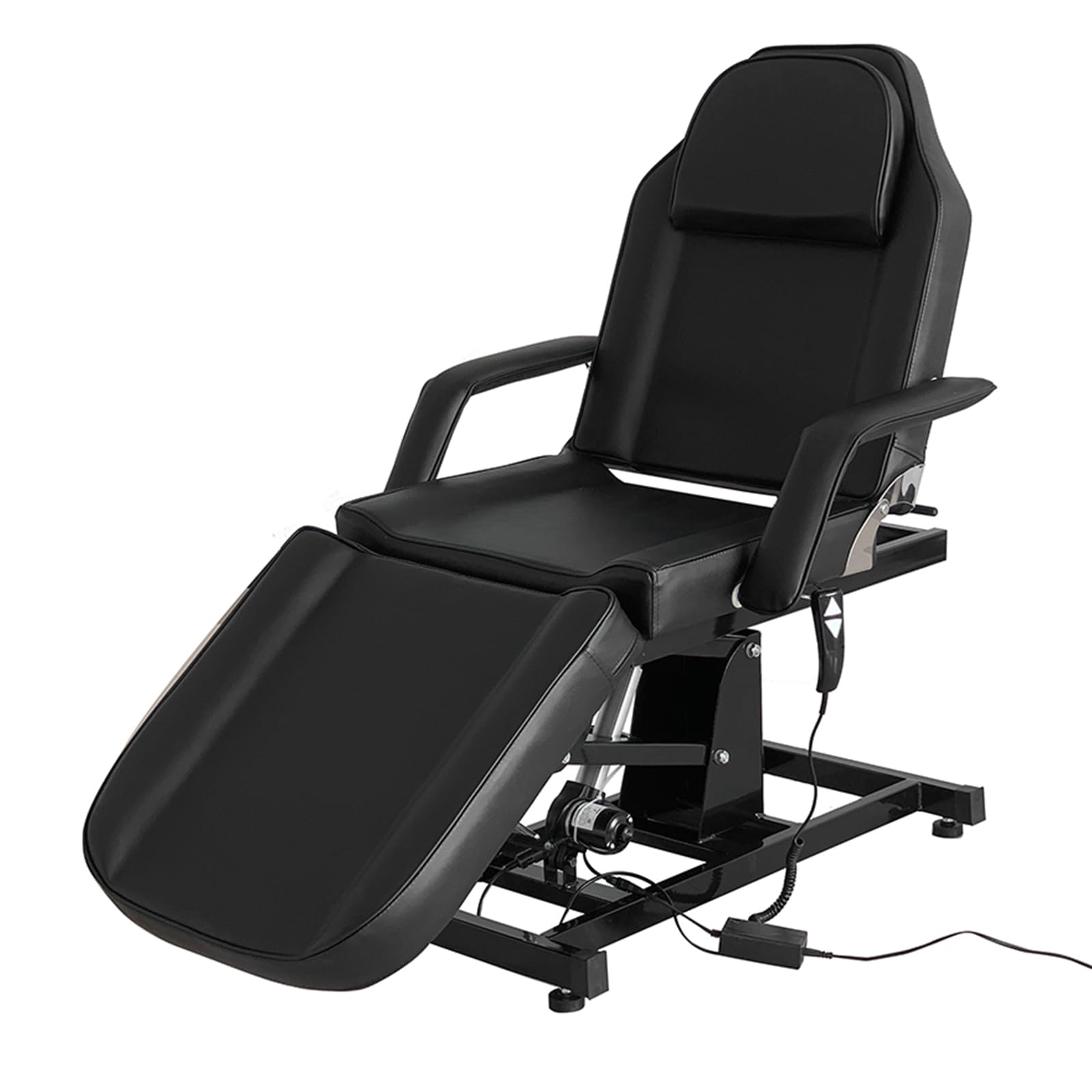 Electric Massage Table 3 Section Adjustable Bed Couch Beauty Salon Recliner Chair Treatment Tattoo Facial SPA Massaging Bed (White)(Includes 2 packages) (Black)