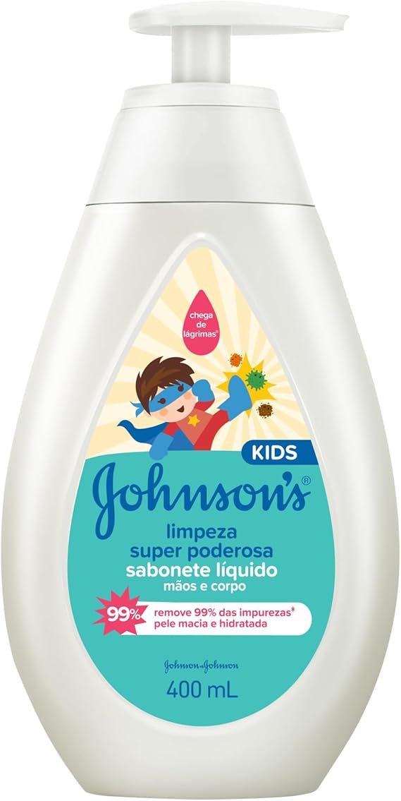 Johnson's Baby Sabonete Líquido Infantil Limpeza Super Poderosa, 400ml Menor preço em Johnson's Baby Sabonete Líquido Infantil Limpeza Super Poderosa, 400ml
