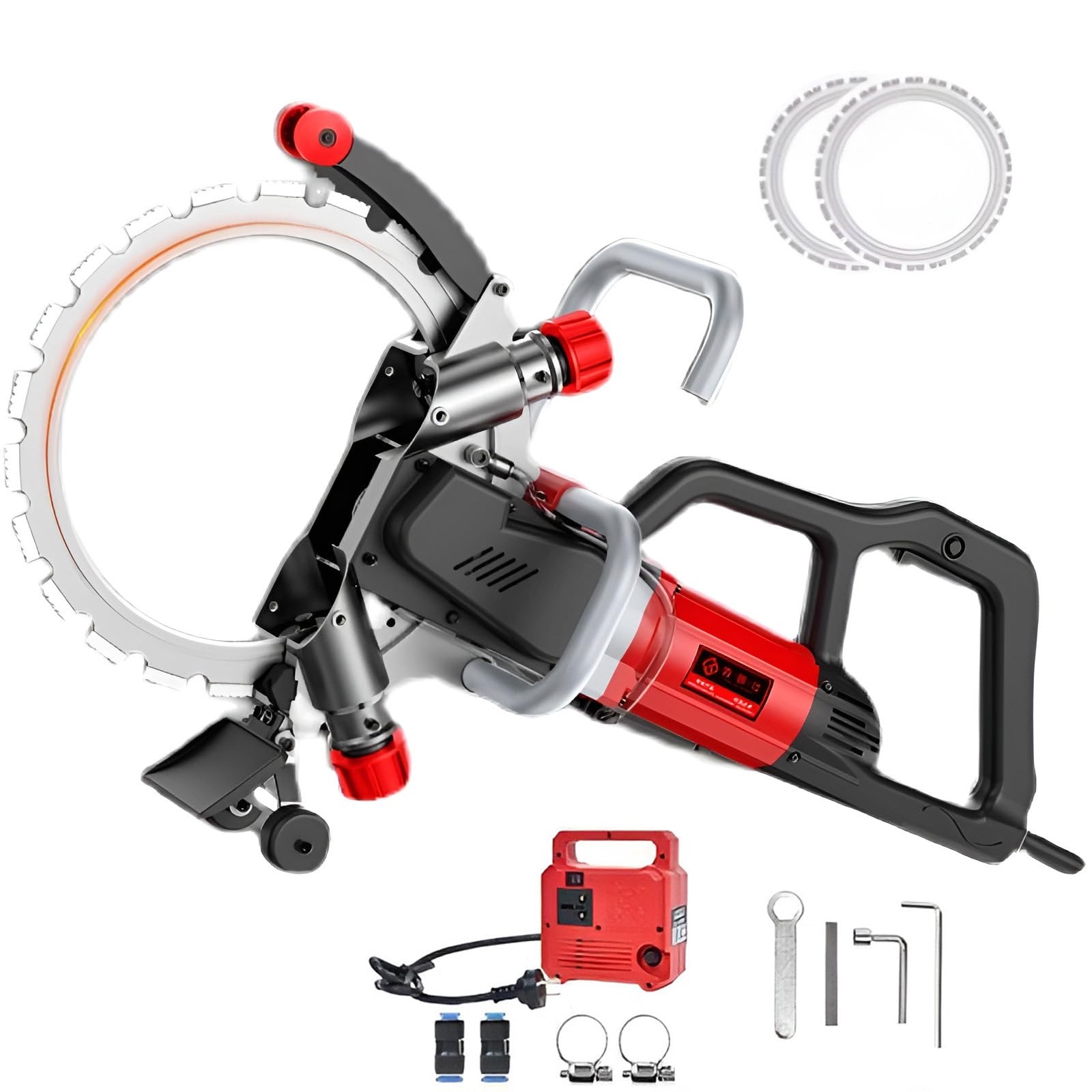 FHRKA 9500W Electric Concrete Saw, Ring Power Cutters Machine, 3000RPM Brushless Concrete Wall Groove Ring Saw, 270MM Cutting Depth