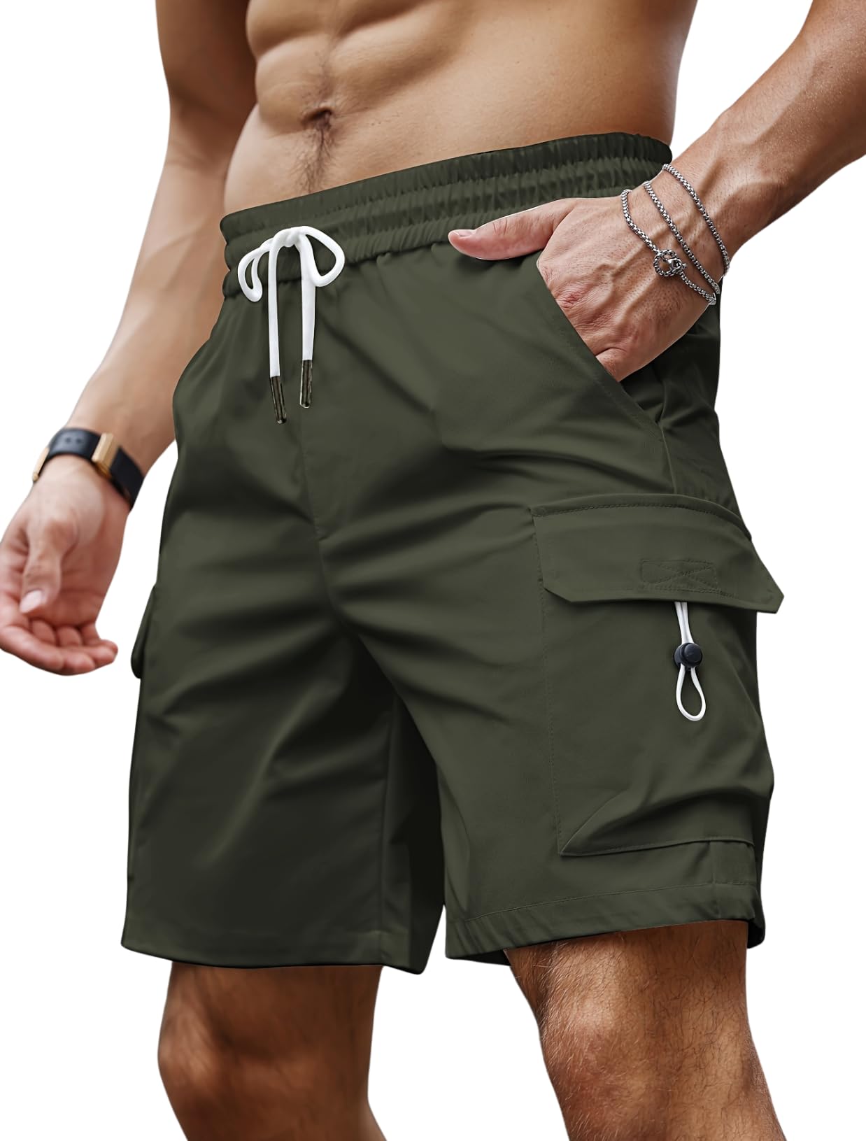 Glowic Men's Premium Shorts | Casual Summer Wear Half Pants with Dual Side Pockets | Regular Fit Athleisure Lounge Shorts for Men-image-31