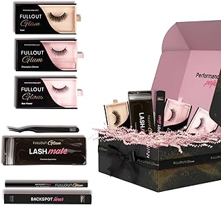 Full Out Glam Magnetic Eyelashes and Eyeliner Kit - Contains 3 Styles of Reusable Magnetic Lashes, LashMate Applicator, BackSpot Liner - Easy to Wear, No Glue Needed, Performance Gift Set