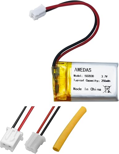 Miniatura 3 de Paquete de 5 baterías recargables 502030 de 3.7 V 502030 compatible con múltiples dispositivos 502030 baterías de repuesto con conector PH 2.54 y PH