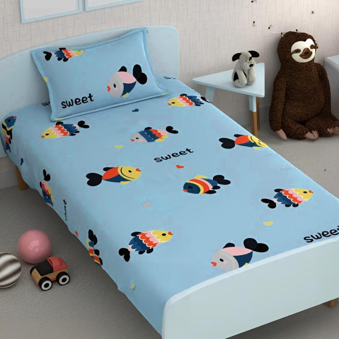 PrettyKrafts Cotton Car Truck Bedding - Soft Kids Sheets -6 PrettyKrafts Cotton Car Truck Bedding - Soft Kids Sheets -6