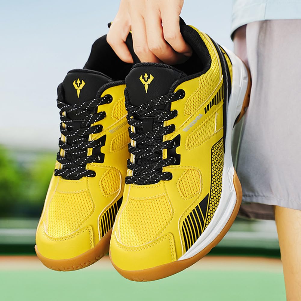 Zapatillas de Bádminton Transpirables para Hombre y Mujer, Malla Ligera, Entresuela MD Reactiva y Placa de Control Torsión