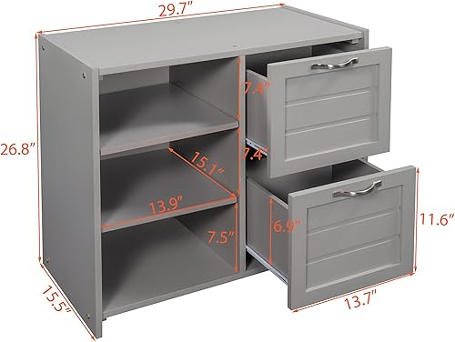 Miniatura 7 de NCKMYB Cama alta baja de madera con tobogán y almacenamiento cama alta de tamaño individual con cómoda para niños y niñas gris