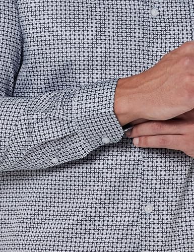 Image of THE BEAR HOUSE Men's Cotton Solid Tailored Fit Formal Shirt