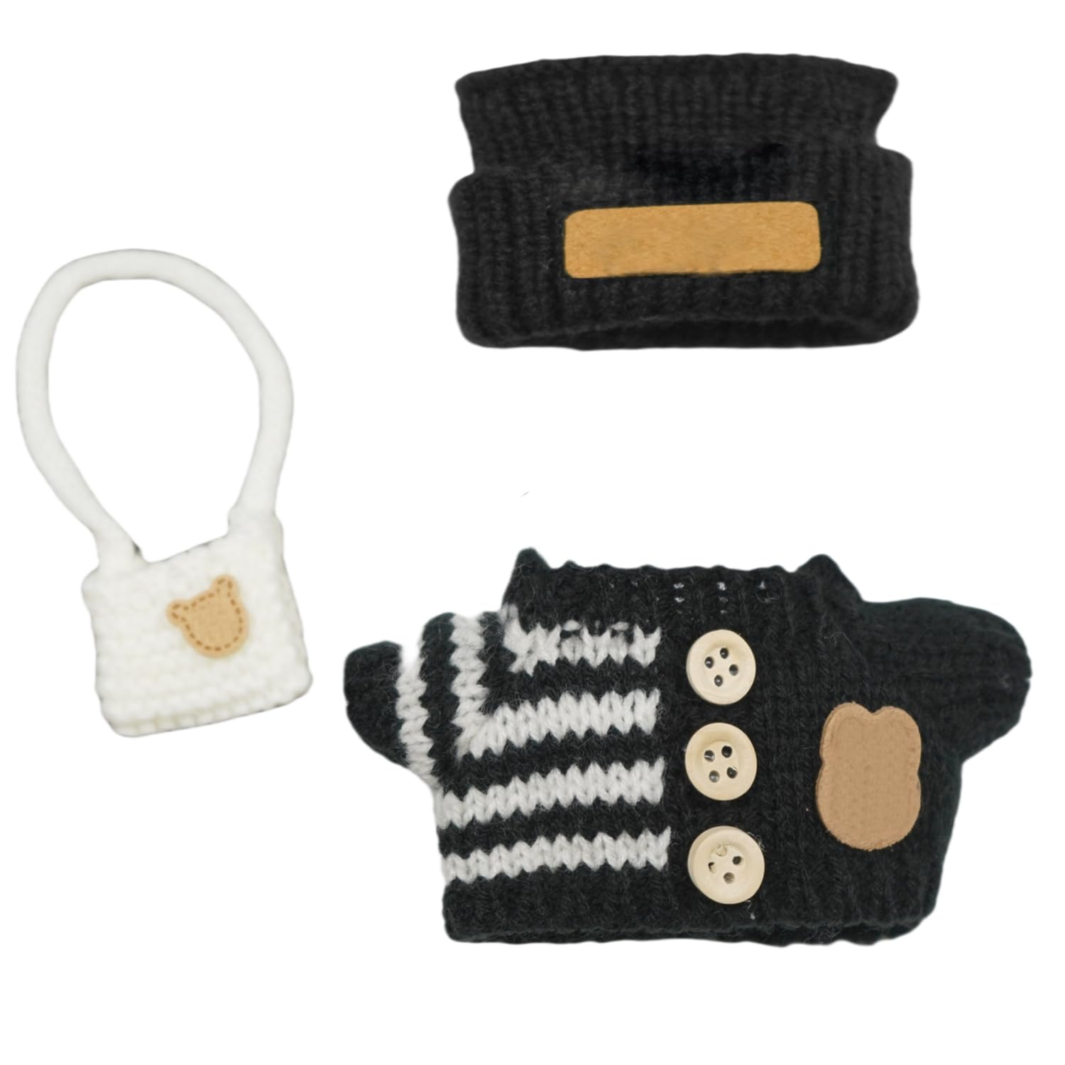 Ensemble De Vêtements De Poupée élégant 17 Cm – Robe à Carreaux, Chapeau Paille, Collier Perles Et Sac Fleuri, Compatible Avec Poupées Labubu, Sans La Poupée