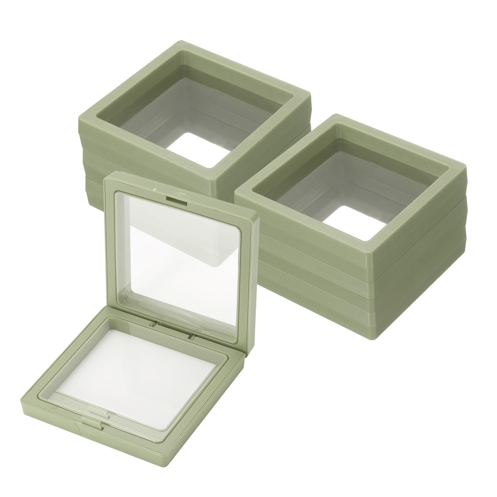 uxcell 30 Pcs Press on Nail Storage Box Nail Display Case Organizer for Nail Art Jewelry Gifts Home Storage Supplies, Light Green