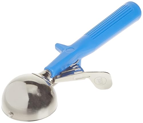 Miniatura 3 de Winco ICOP-16 - Plato de helado con mango azul, tamaño 16, acero inoxidable