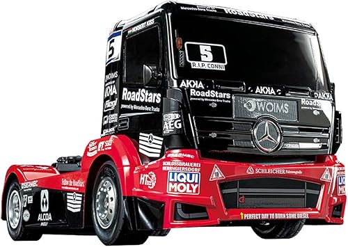 Tamiya 58683 1:14 RC M-B Race Truck Actros MP4 TT-01E Control Remoto Vehículo Modelo Kit de Construcción Hobby Crafts Modelo Asamblea Rojo Negro