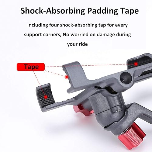 Miniatura 4 de Ralos Soporte de teléfono para motocicleta y bicicleta, aleación de aluminio, soporte para manillar de bicicleta con rotación de 360, accesorios