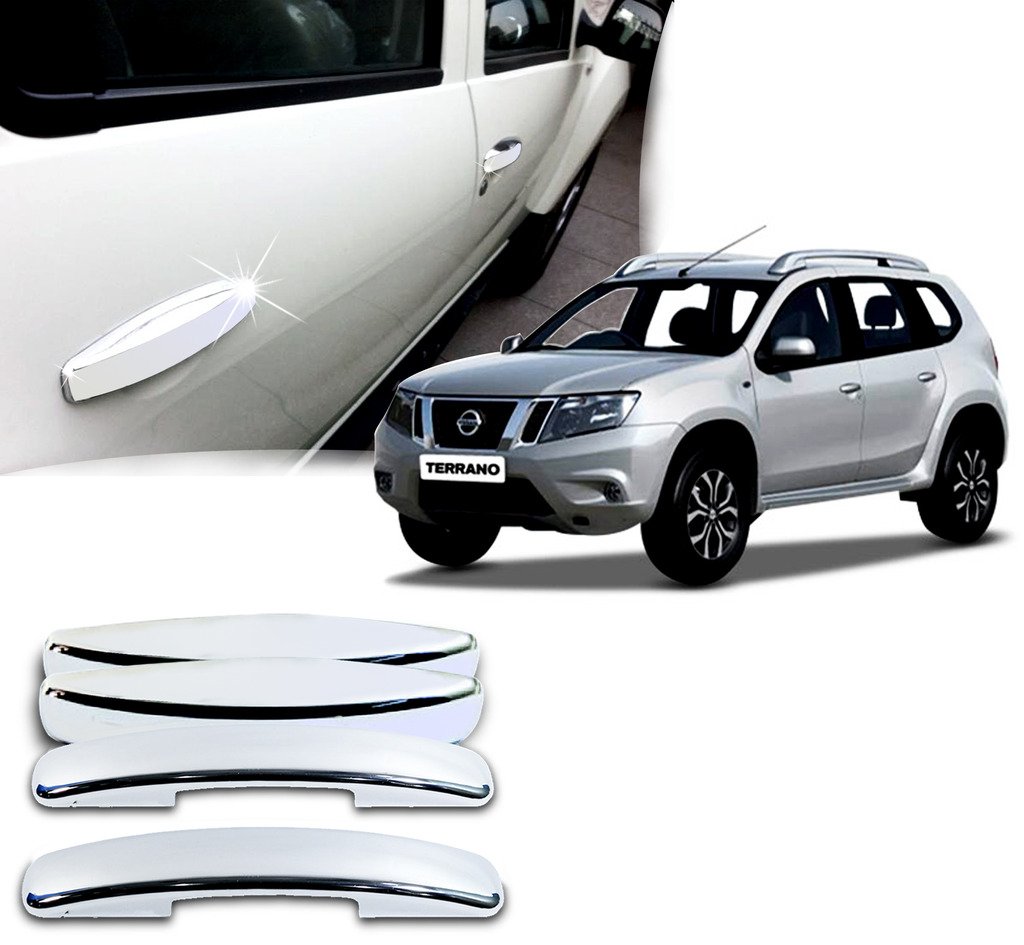 Auto Pearl Chrome Door Handle Latch Cover Terrano (Small, Set of 4