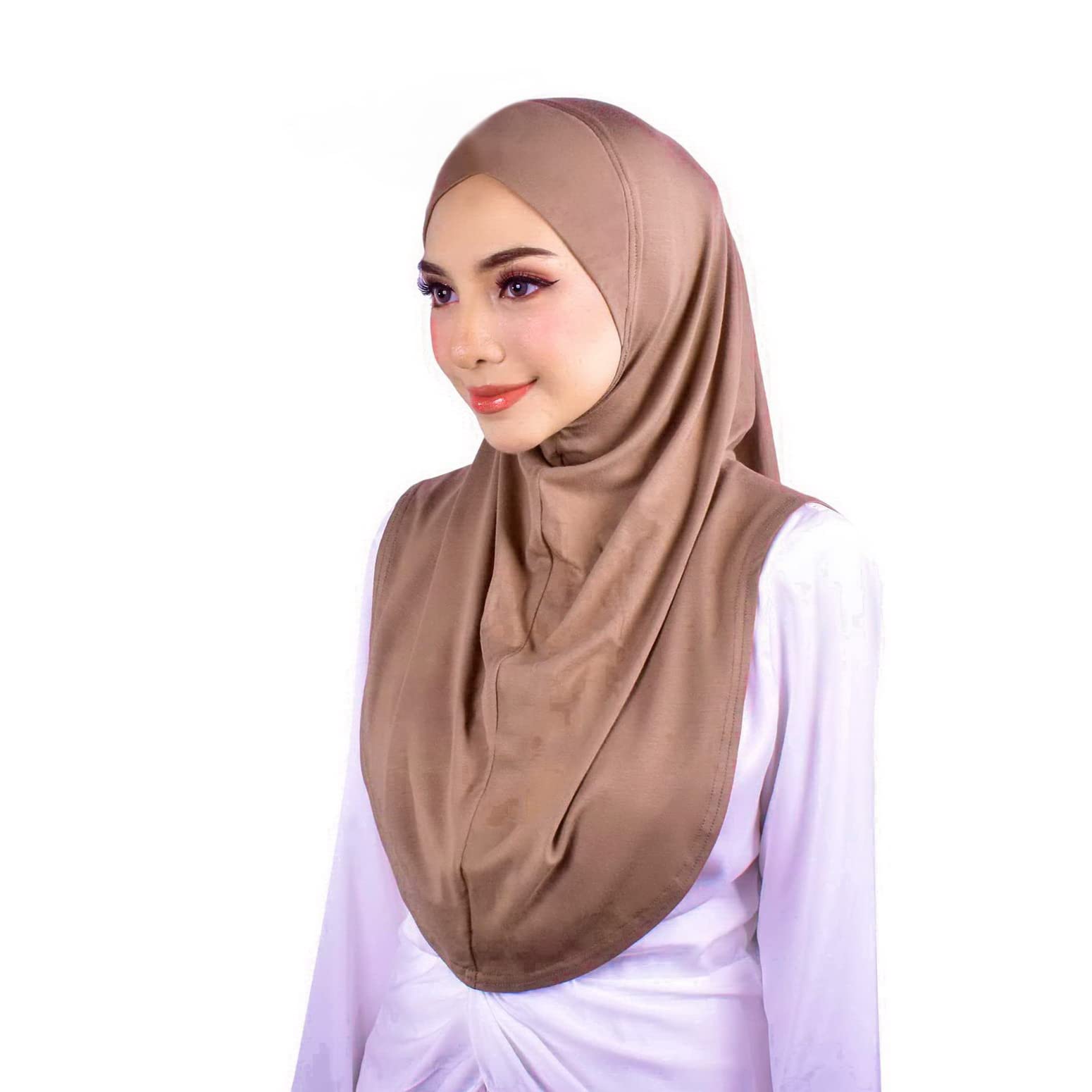Mu Lan Legend Handmade | Muberra Instant Hijab | One Piece Easy Slip On Practical and Comfortable(L Size)