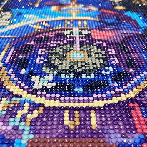 Mxjsua Fantasy Dream Catcher Clock Diamond Painting Kits For Adults, Butterfly Flowers 5D Diamond Art Kits, Fantasy Dream Catcher Full Drill Diamond Dots Painting With Gem Art Decor 12X16 Inch #TOP1