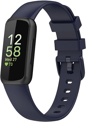 Compatible for Fitbit Inspire 3 Strap, Soft Silicone Adjustable Sport Replacement Wrist Bands for Women Men