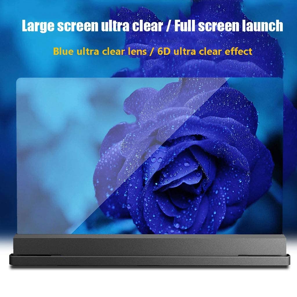 XBTGS Lente di ingrandimento per smartphone per telefono cellulare Amplificatore da 12/20 pollici Espansori schermo 3D HD Grande schermo Blu-ray Proiettore Ingranditore Universale Pieghevole Mobile S,