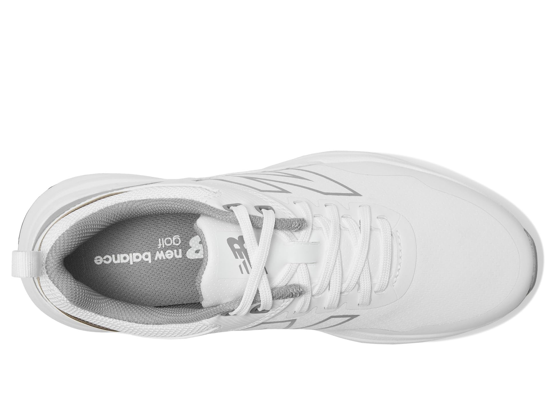 New Balance Women's Brighton v2 Golf Shoe, White/Grey, 9 Wide