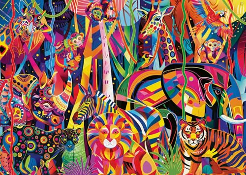 Ravensburger 1000-Piece Jeweled Jungle Puzzle, Ages 14+