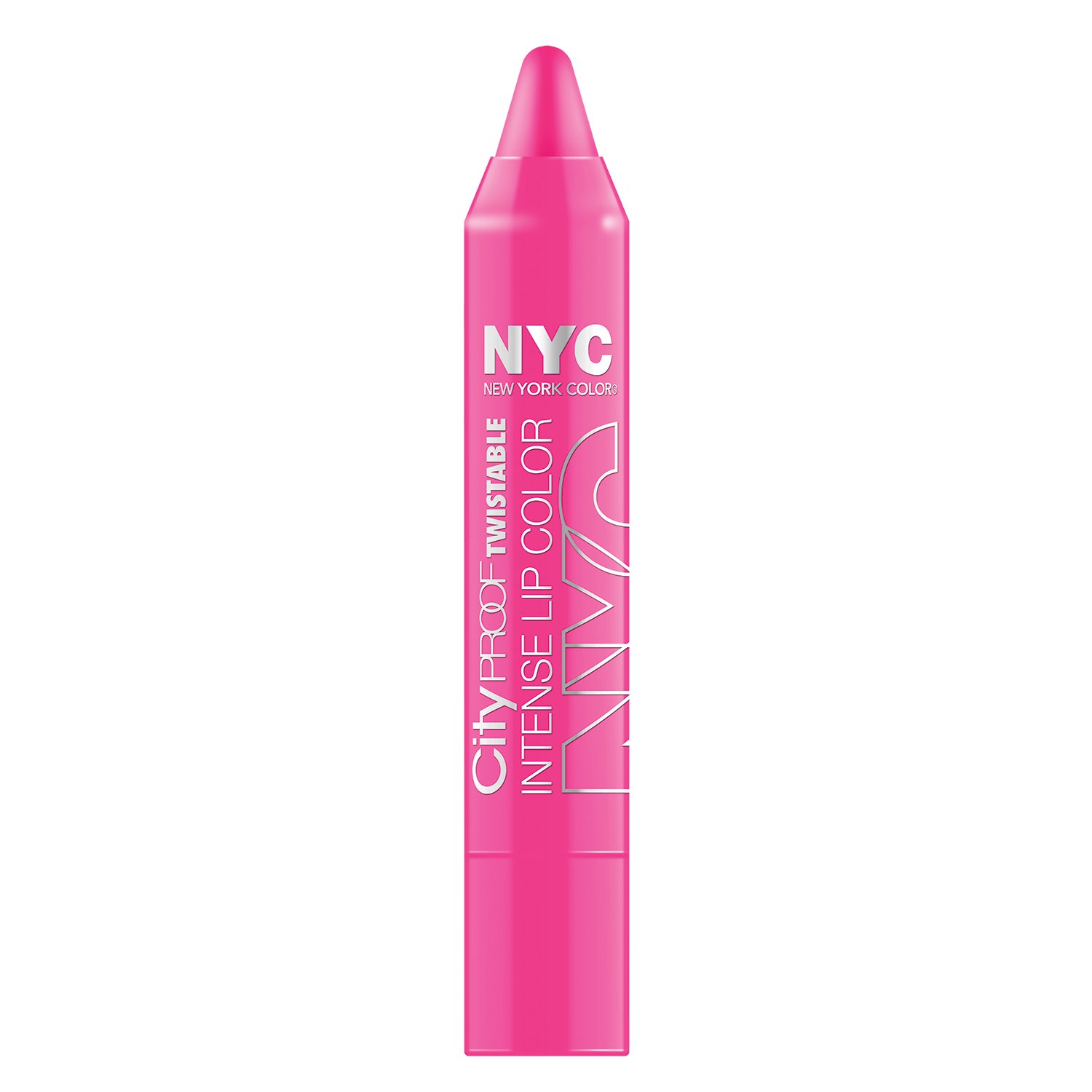 N.Y.C. New York Color City Proof Twistable Intense Lip Color, Fulton St Fuschsia, 0.09 Ounce