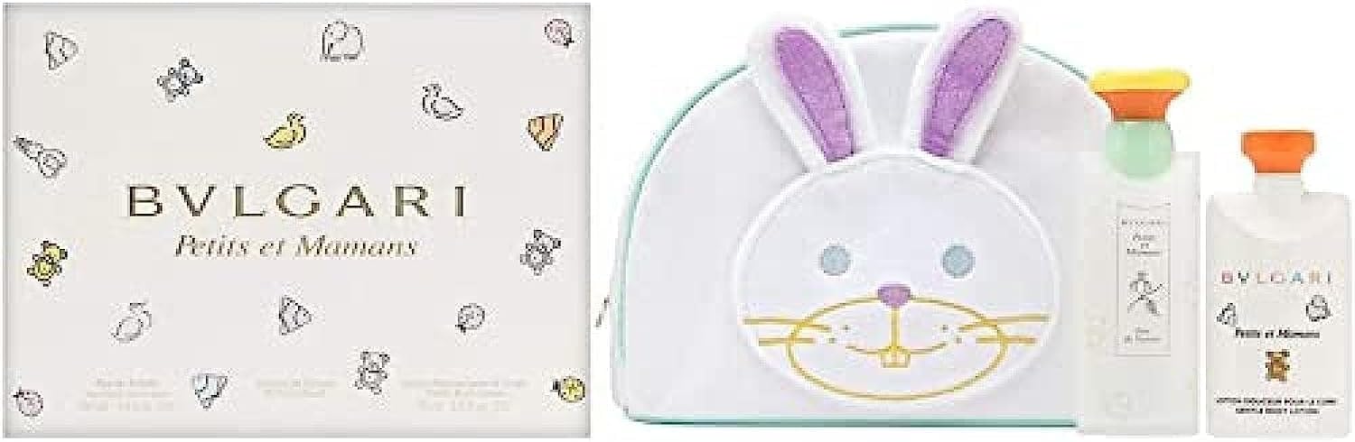 Bvlgari Petits et Mamans by Bvlgari 3 Piece Set Includes: 3.4 oz Eau de Toilette Spray + 2.5 oz Gentle Body Lotion + Toiletry Pouch