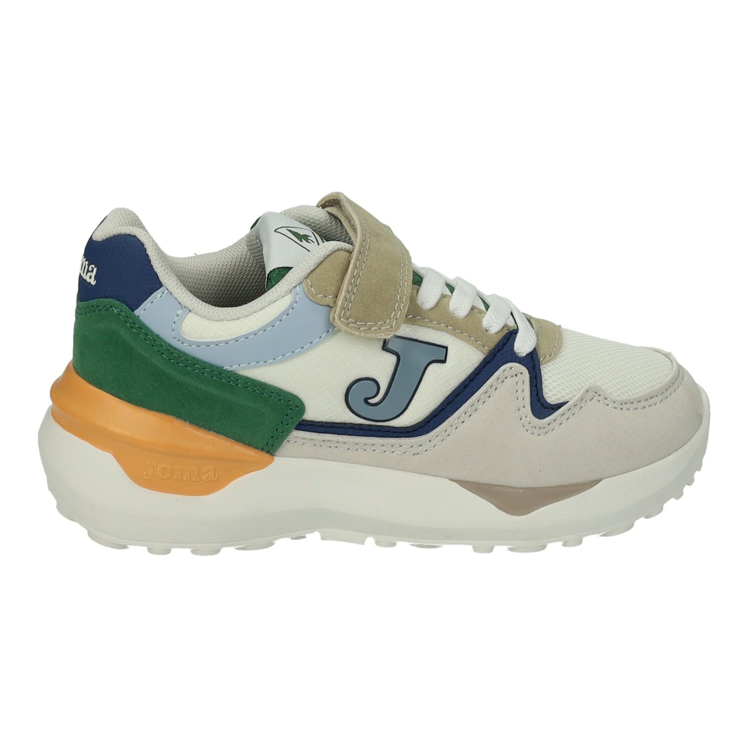 Joma J3080S2516V dziecięce trampki sportowe dla dzieci samoprzylepne zapięcie i elastyczne sznurówki, wielokolorowe wzornictwo dla dzieci sportowe