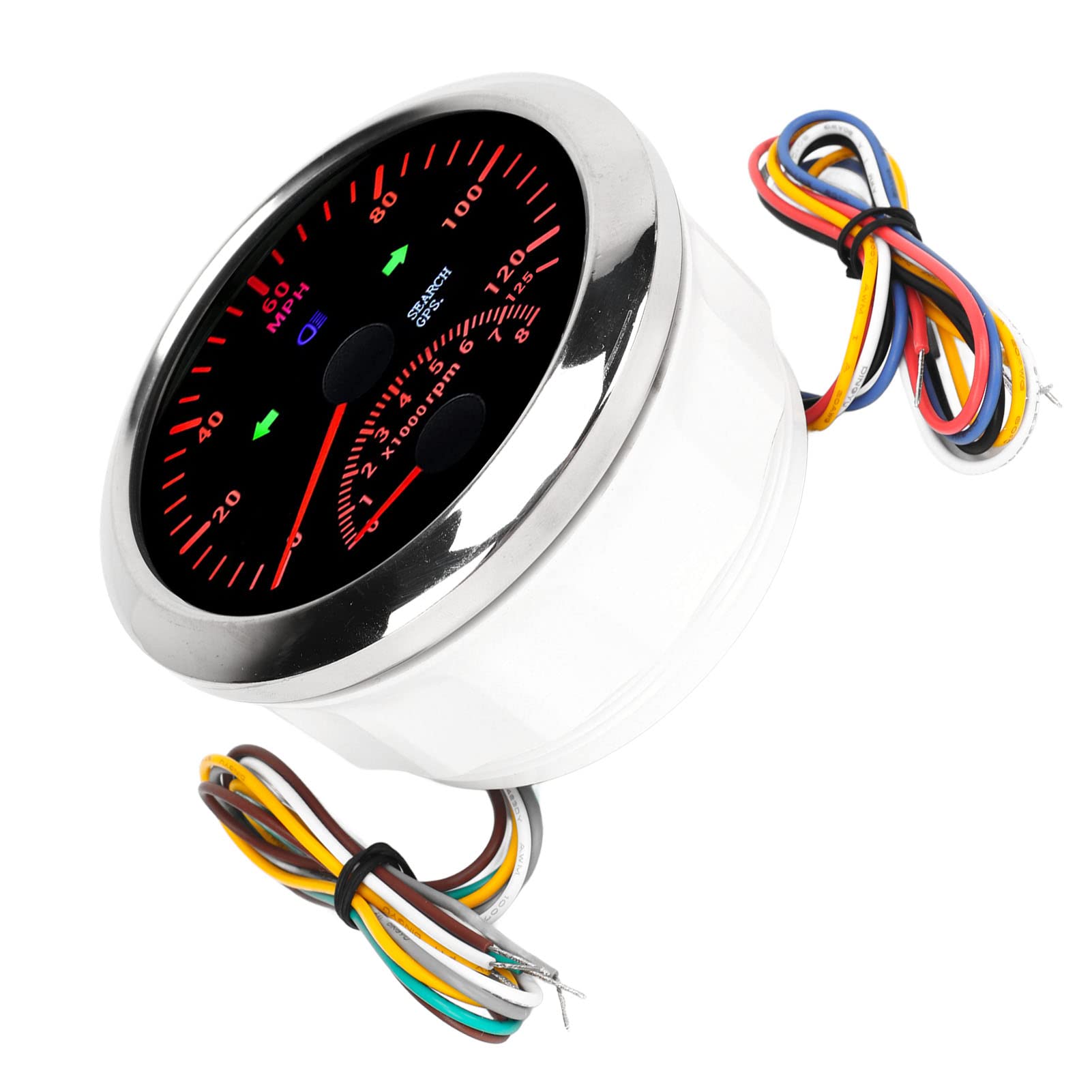 Aramox Strumento Multifunzione LCD 85mm – Tachimetro GPS 200km/h Con Contachilometri IP67 Per Auto, Moto, Barche