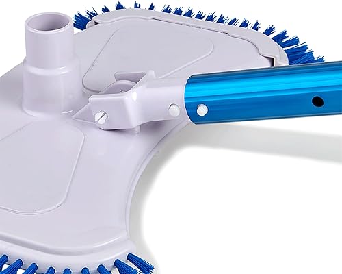 Miniatura 8 de In The Swim Kit de mantenimiento de piscina de lujo, cabezal de aspiradora de manguera de jardín, desnatador de hojas de 19.5 pulgadas, rastrillo de