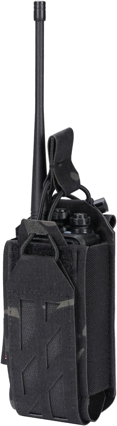 EXCELLENT ELITE SPANKER Tactical Universal Radio Holster Holder Molle Radio Pouch Adjustable for Duty Belt,Vest for Two Ways Walkie Talkie