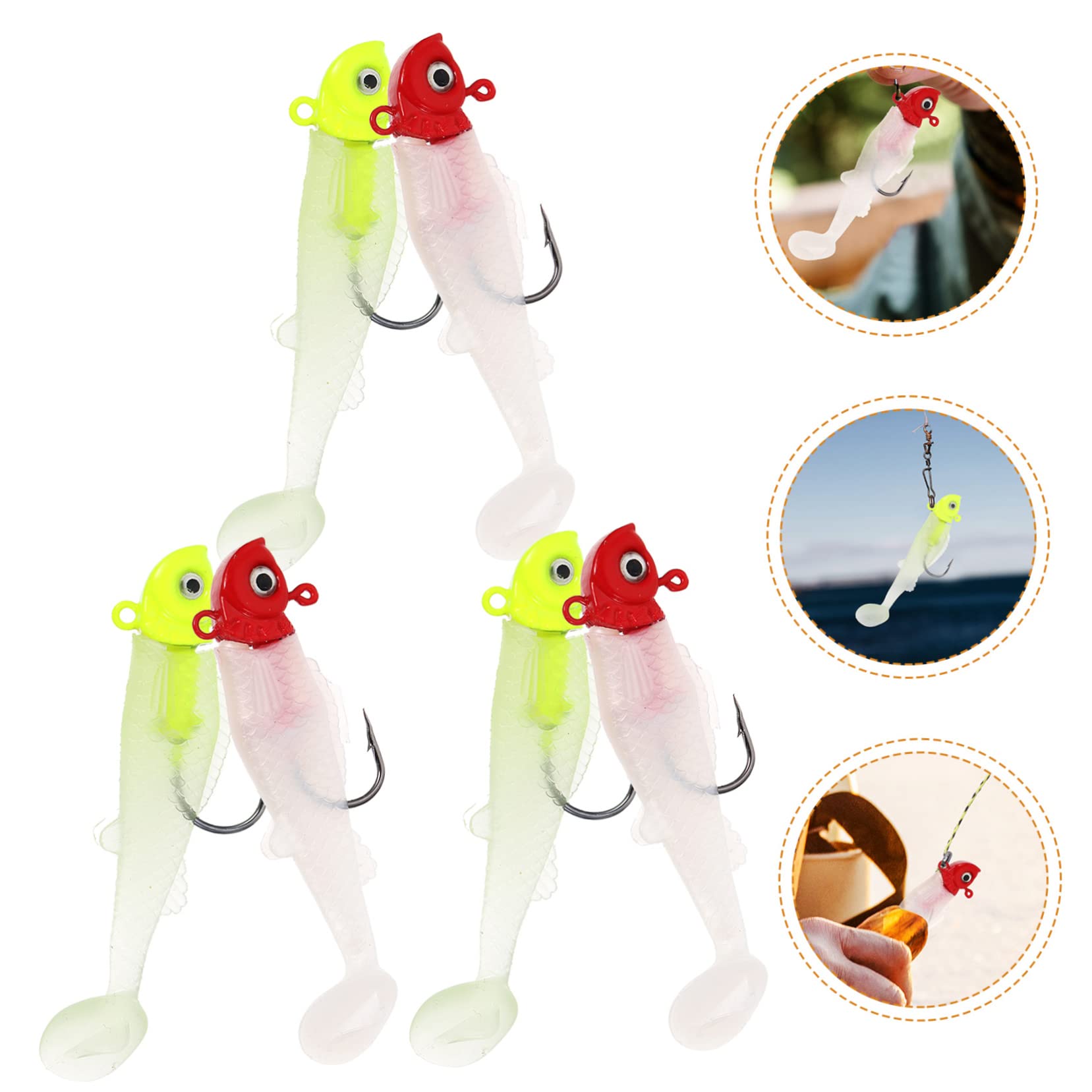 YARNOW Pièces swimbaits pour la pêche Bar Fisherman hameçon Truite Silure appât leurre de pêche à l'achigan leurres de leurre de Souple Basse Suite Outil Bar rayé Métal