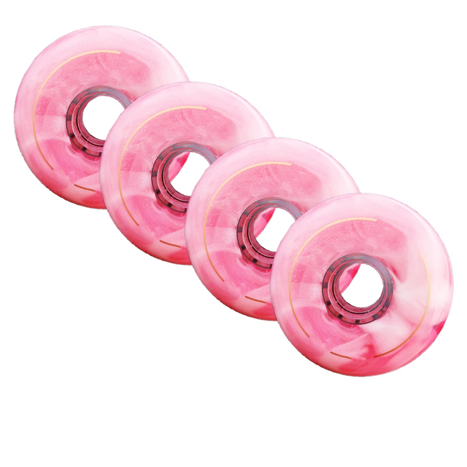 Genérico Ruedas de Repuesto para Patines en Línea Exterior Interior Ruedas de Entrenamiento para Patines de Hockey sobre Ruedas, 72 mm, 76 mm Y 80 mm (Paquete de 4)