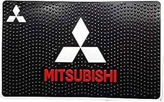 Silicone Car Dashboard Pad Anti-Slip Pad for Personal Belongings and More - Compatible with Mitsubishi - Black