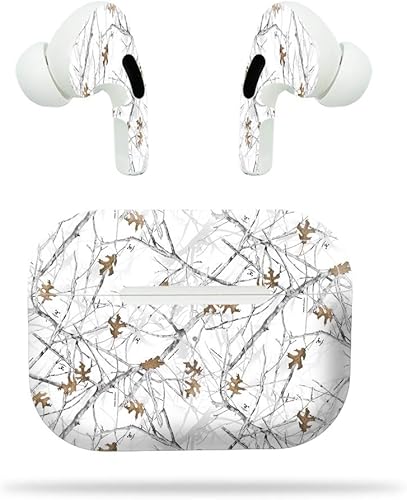 MightySkins - Compatible con Apple Airpods Pro  Oculta la nieve  Funda protectora de vinilo duradera y única  Fácil de aplicar, quitar y cambiar de
