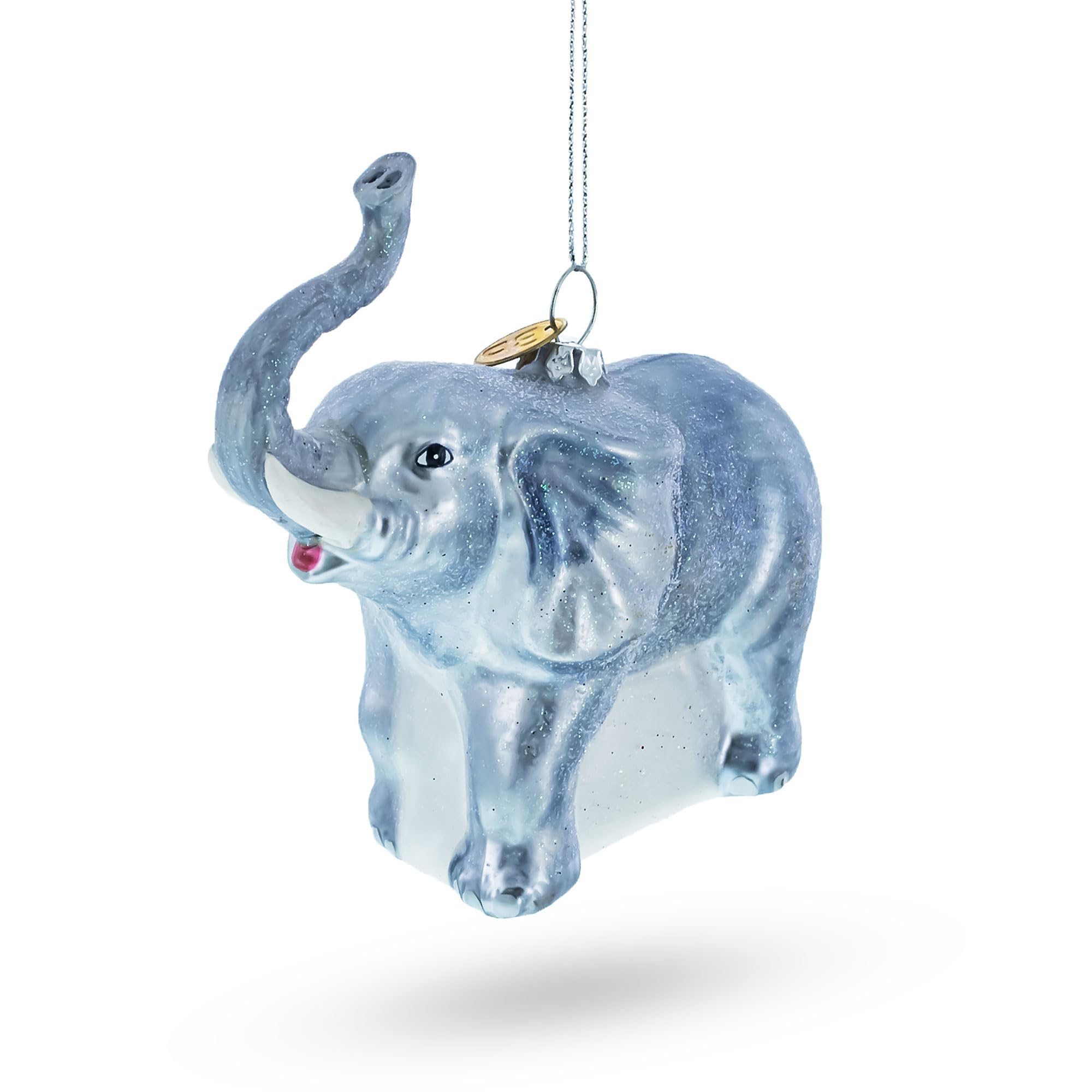 Mammoth Blown Glass Christmas Ornament : boule de Noël en verre soufflé et figurine à suspendre