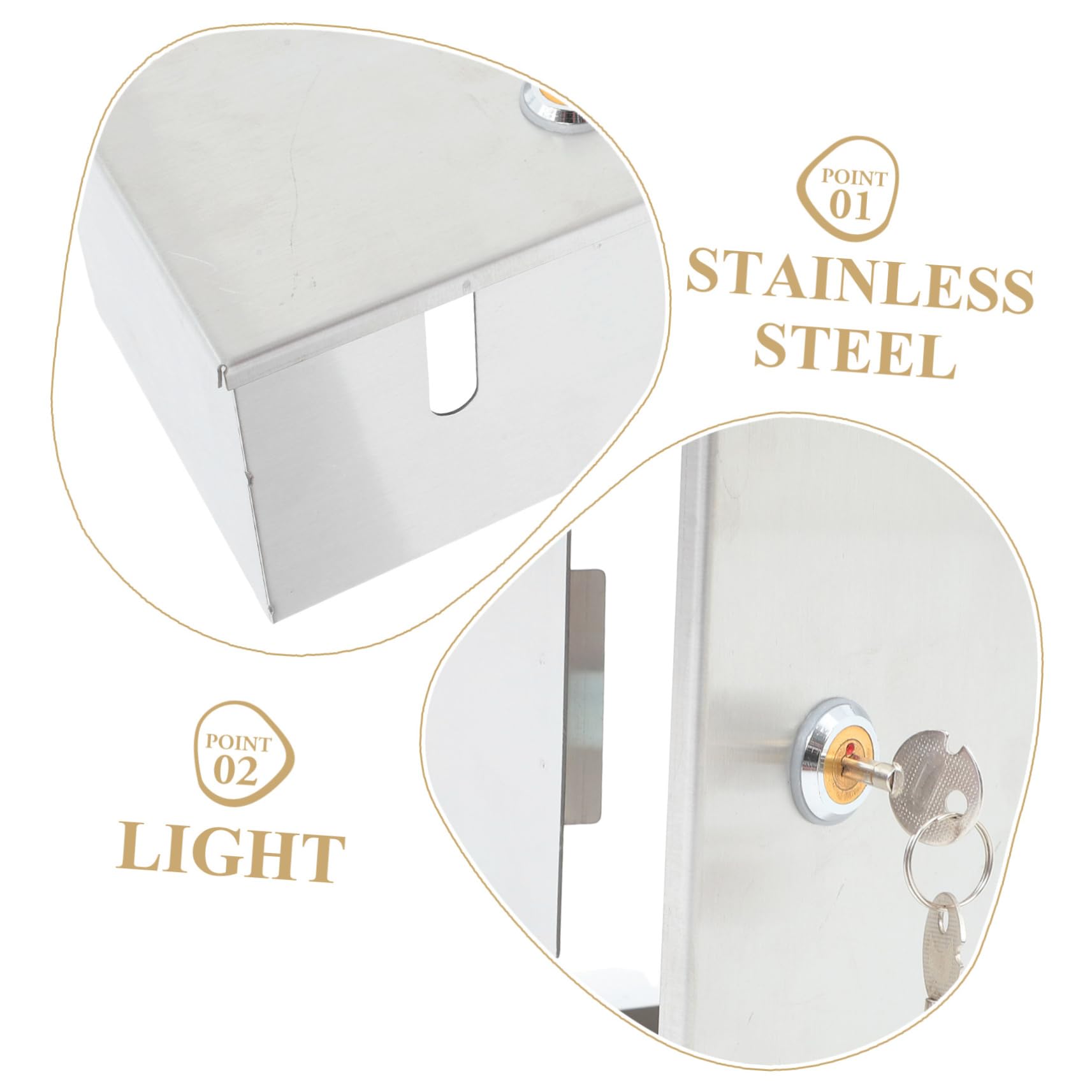 Caja Protectora para Cerradura de Acero Inoxidable Enchufe de Pared