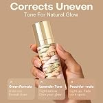 KIMUSE One Step Color Corrector Hydrating Face Primer for Daily Makeup | Brightens & Evens Skin Tone, Natural Finish, Hydrating Formula, Wear Alone Or Under Foundation, Vegan, Cruelty-Free