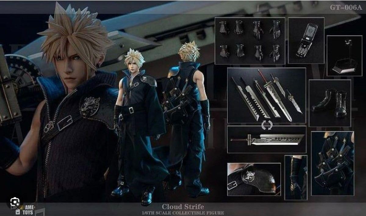 Amazon.co.jp: GAMETOYS GT006A Cloud 16 フィギュア FF7 通常版