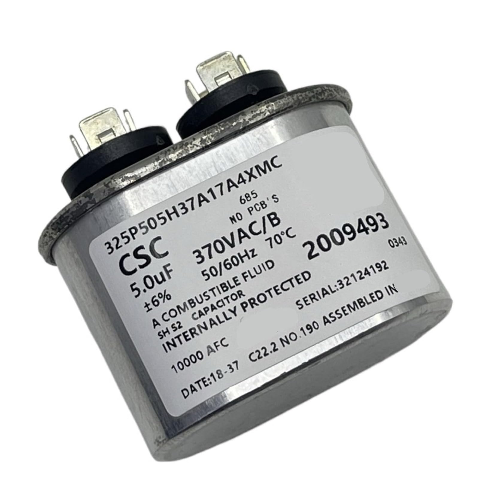 LEOTNNDQ 325P505H37A17A4XMC 5UF 370V.AC Motor Capacitor 1pcs