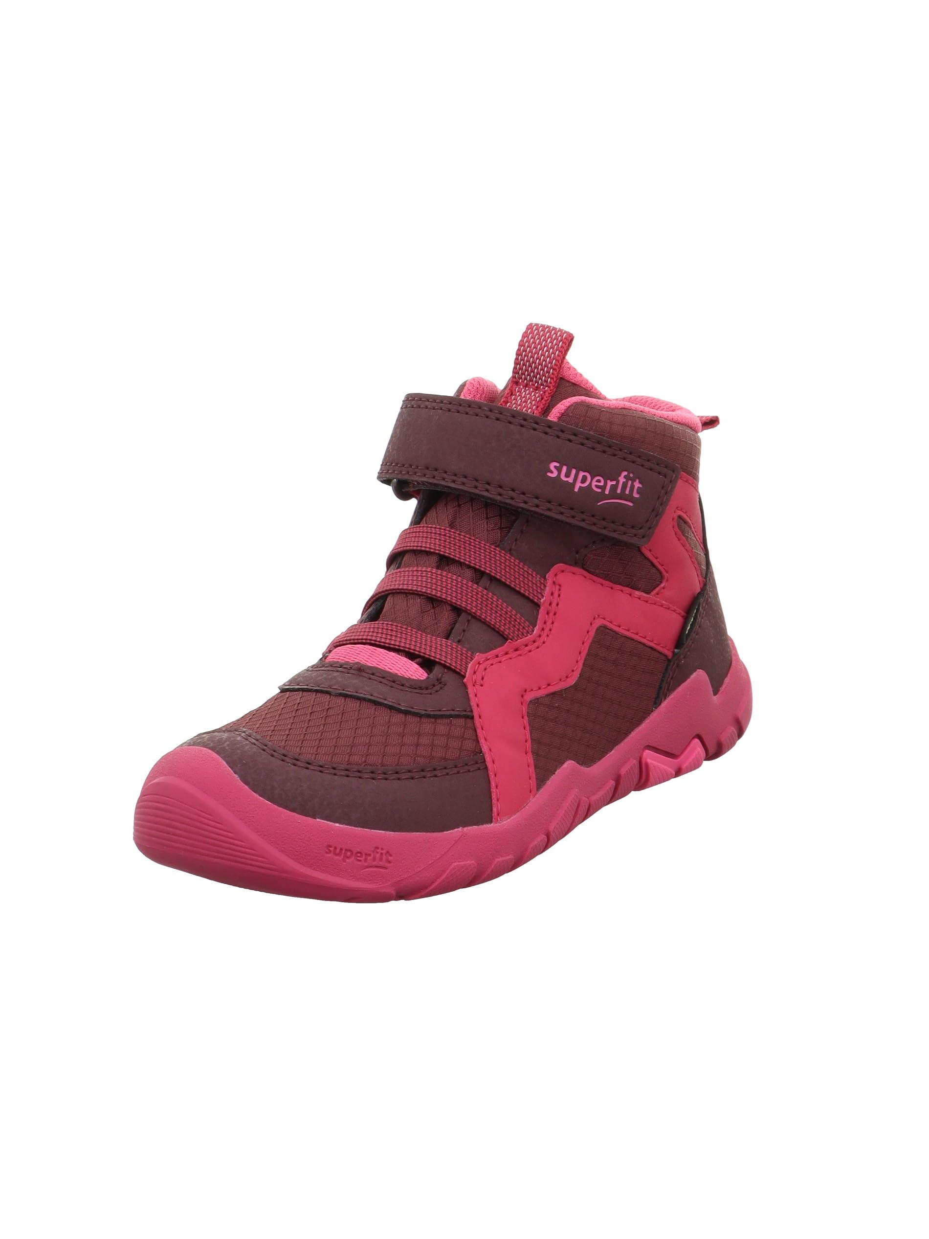Superfit Girls' Trace Trainers, Red Pink 5000, 7.5 UK Child