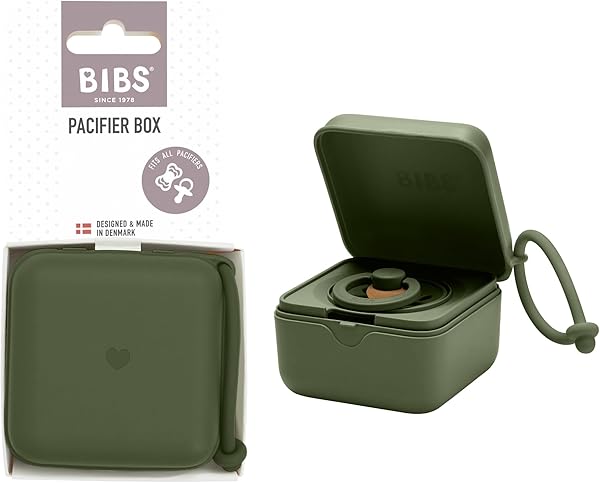 BIBS Pacifier Box with Strap. Soother Holder and Steriliser case. 100% BPA Free Food-Grade Material - Baby Pink - 5