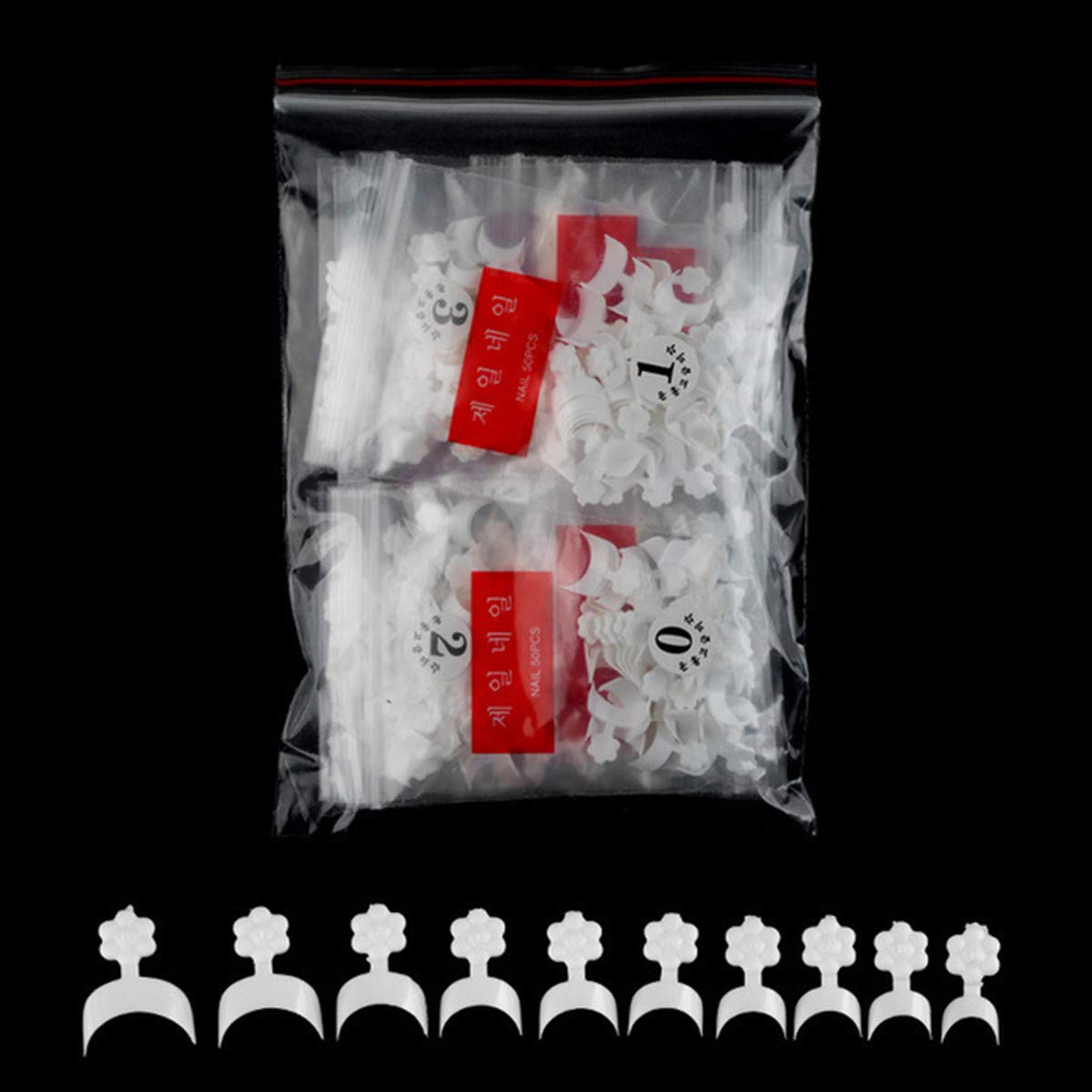 500 Pcs False Nail Art Tips Nail Extension Tool French False Nail Tips for Nair Art Nail Salon DIY Nai