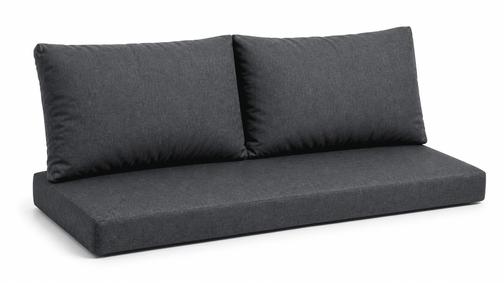 Euro Pallet Cushions Set, Charcoal, 1x Seat + 2x Back, 5cm Thick