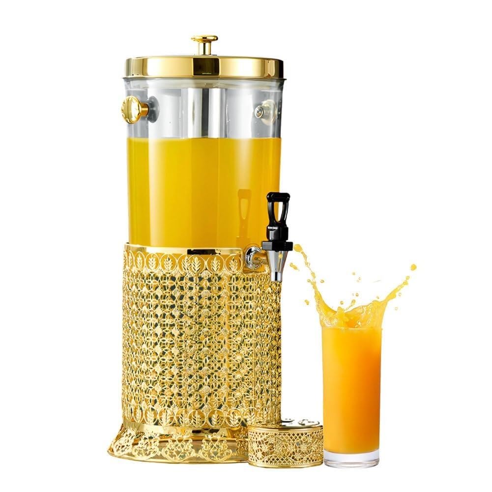 HADECOLL Beverage Dispenser Beverage Dispenser Stainless Steel Drink Dispensers With Ice Core Leak-Proof Spigot For Parties, Weddings Juice,8L