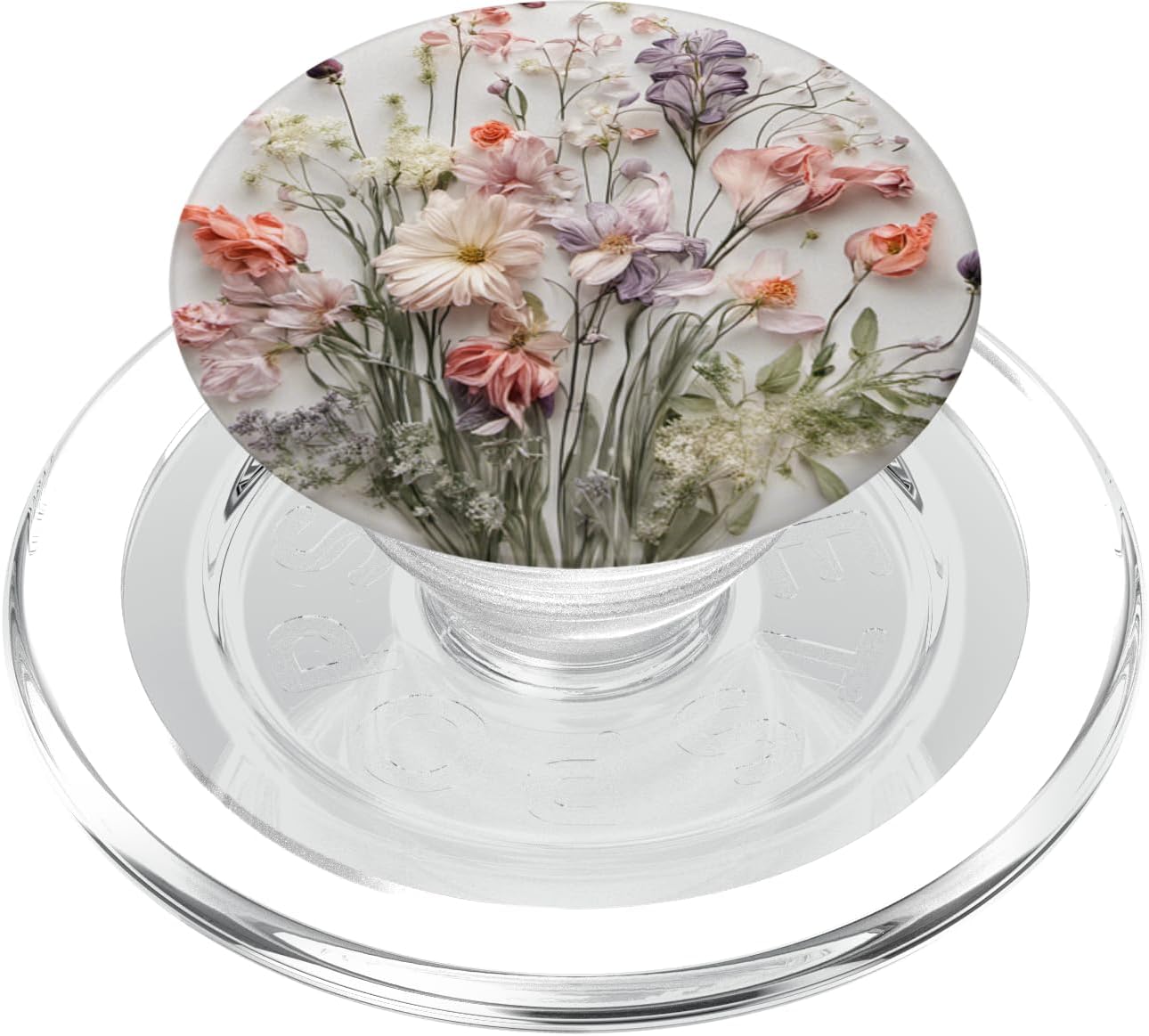 Mixed Flower Bouquet Floral Pattern PopSockets PopWallet for MagSafe