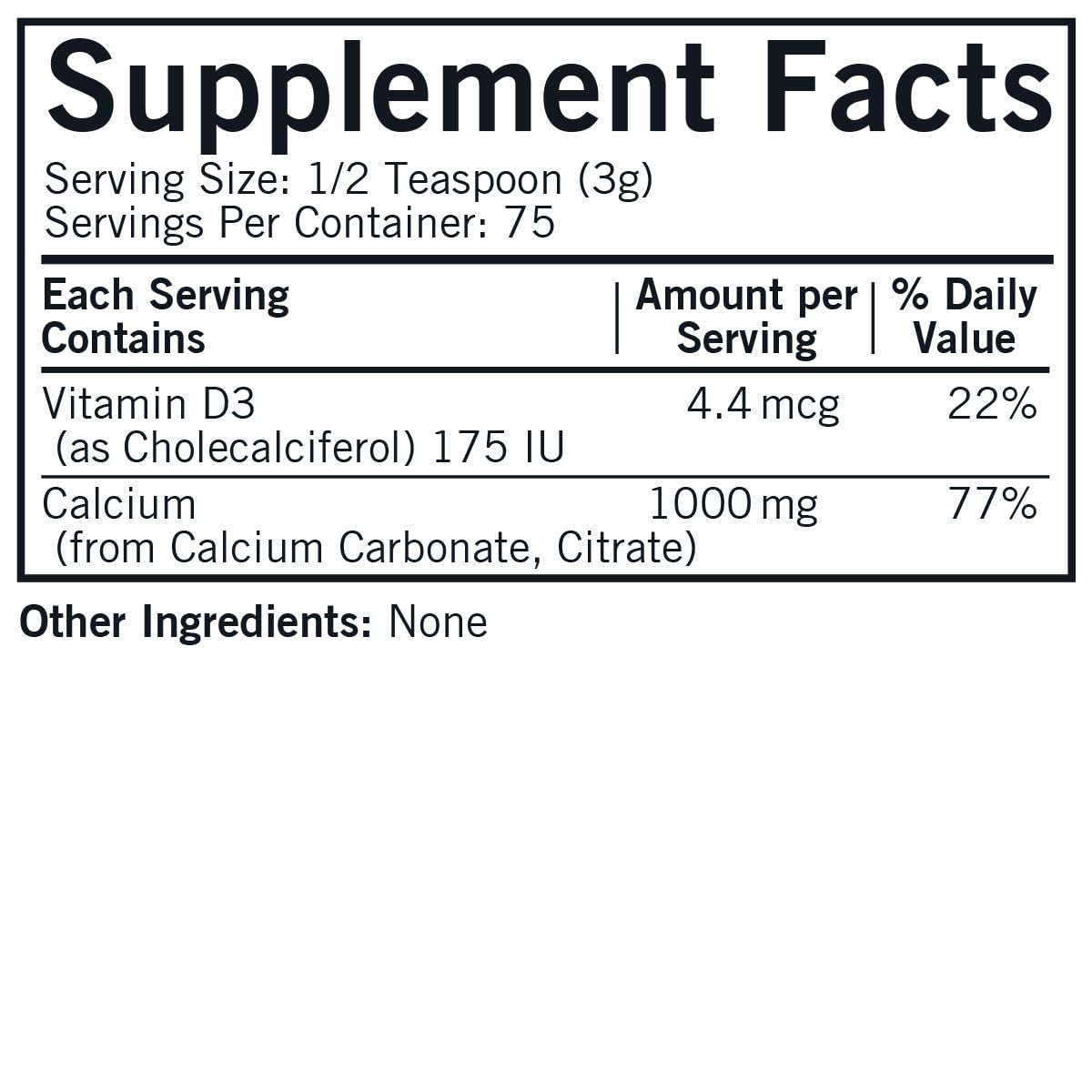 Kirkman Calcium with Vitamin D3 Powder, 8 oz — Amazon image 2