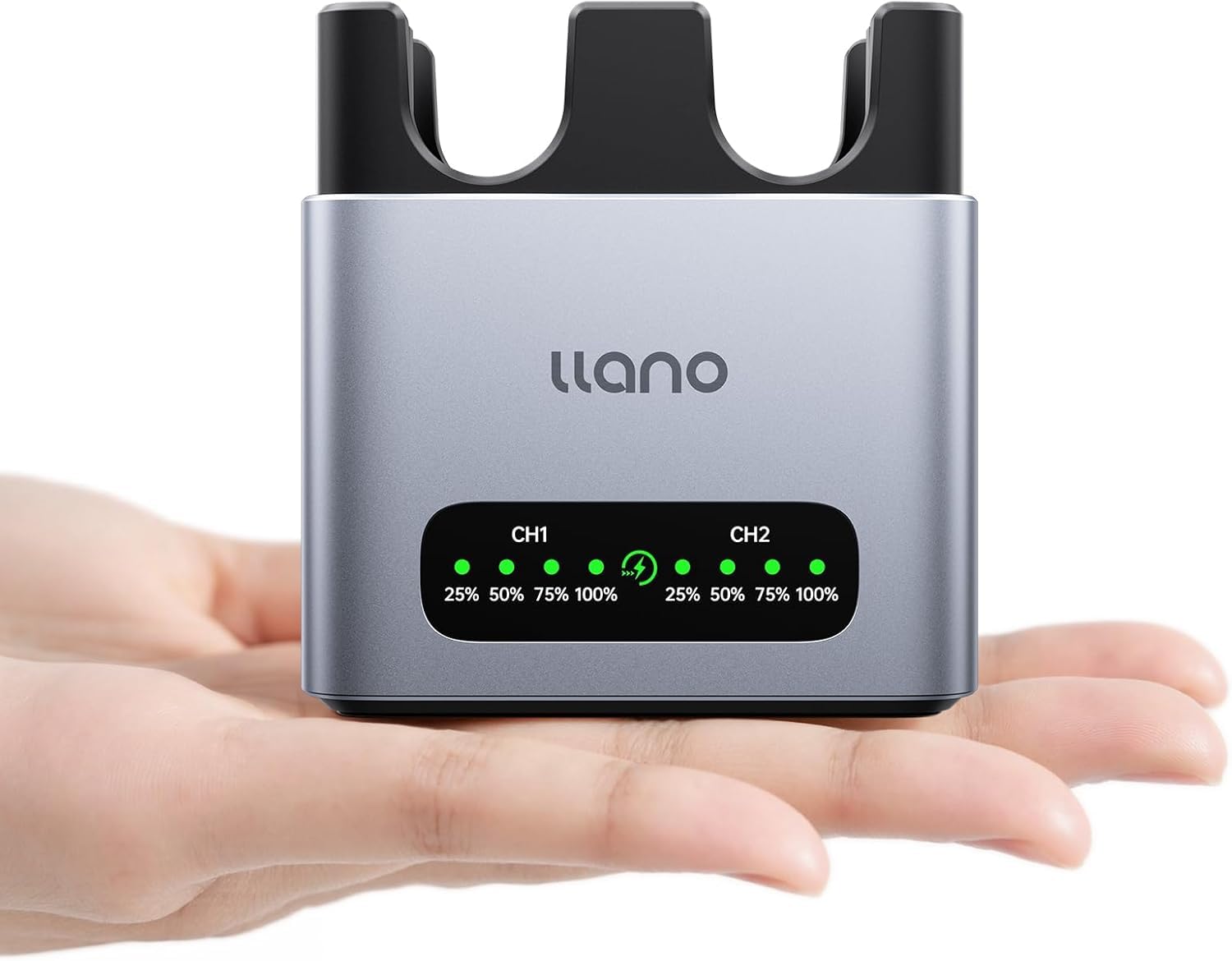 llano Chargeur Rapide 20W NP-W235 pour Batterie d’Appareil Photo,Compatible avec Fujifilm GFX100RF, X-T5, X-T4, X-T50, VG-XT4, X-S20, GFX100S, GFX50S II, X-H2S, Aluminium CNC, Charge complète en 2,8 h