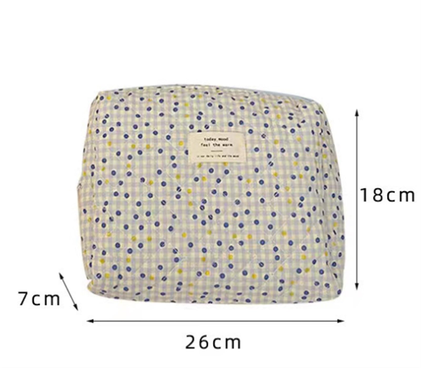 Kosmetyczka Torba Do Makijażu Damska Podróżna Pikowana Kosmetyczka Bawełniana Kosmetyczka Kosmetyczka Do Przechowywania Torebek Kosmetyczka Damska(Blue)