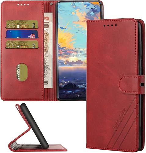 Miniatura 10 de Funda para Xiaomi Poco X5 Pro 5G Wallet Case, Xiaomi Poco X5 Pro 5G Funda de cuero Flip Folio con tarjeteros Kickstand Característica magnética
