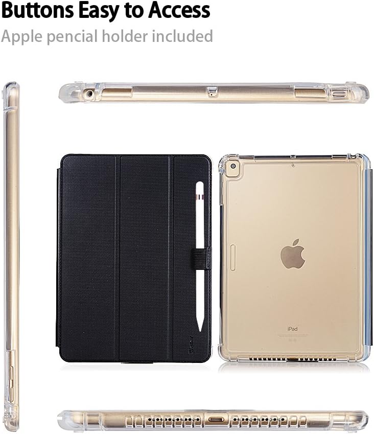 Valkit iPad Pro 9.7 Case 2016 (Old Model), Smart Slim Stand Translucent Frosted Back Cover for Apple iPad Pro 9.7 Inch (A1673 A1674 A1675) with Auto Wake/Sleep, Black