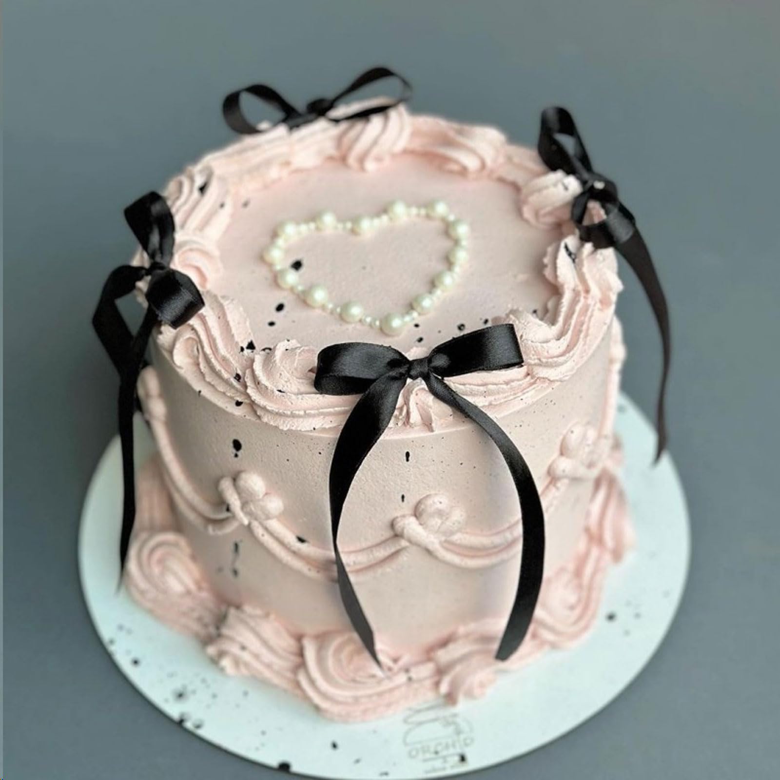 Blumomon 20 Decorazioni per Torte con Fiocco Nero - per Baby Shower, Compleanni, Matrimoni, Anniversari e Bambini